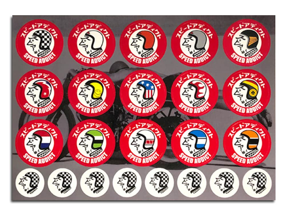 Amazon.co.jp: SPEED ADDICT VINTAGE JET HELMET Sticker Seat